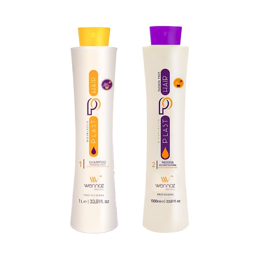 Wennoz Kit de traitement lissant à la kératine aux fruits de la passion 1 litre